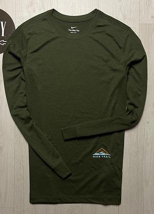 Мужской лонгслив nike trail dri-fit, размер l