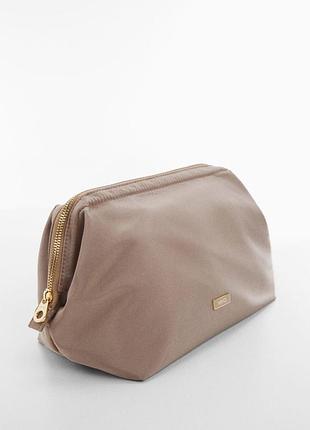 Косметичка нейлонова mango бежевого кольору