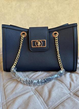 Оригінальна жіноча сумка u.s. polo assn темно-синя