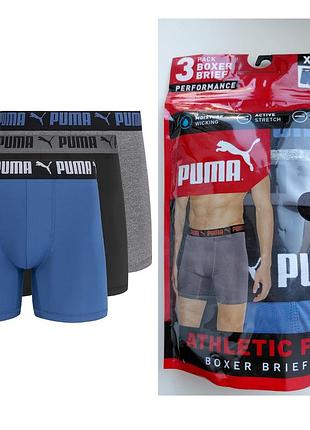 Набор : трусы puma athletic boxer briefs. из сша. оригинал