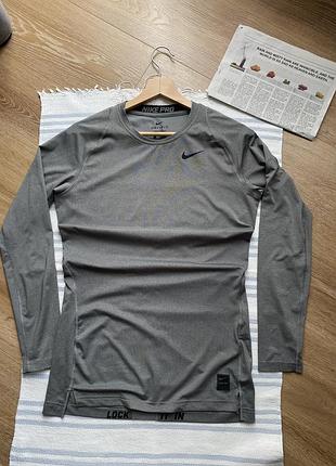Компресійний лонгслів, термокофта nike pro dri-fit (оригінал, l).
