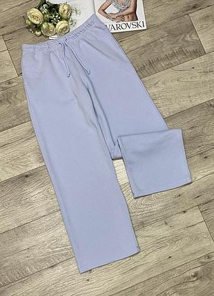 Прямые широкие спортивные штаны на легком флисе h&m, р.s-m
