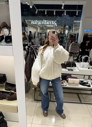 Джинси stradivarius d92 прямого широкого крою, сині