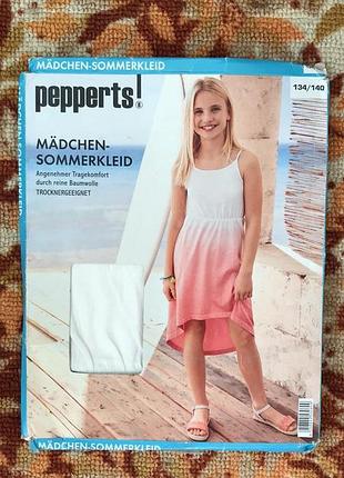 Нова літня сукня pepperts для дівчинки, р. 134/140 (100% бавовна)