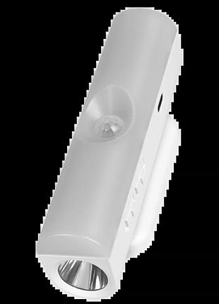 Led світильник акумуляторний з датчиком руху videx vl-nl108w 110lm + 50lm 3000-6500k