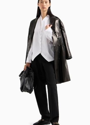 Черные брюки брюки брюки из шерсти emporio armani ( оригинал )