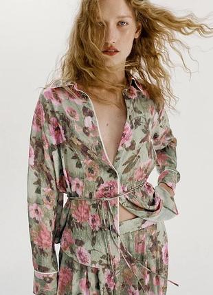 Сорочка жіноча в принт zara new