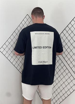 Чорна оверсайз футболка boohoo limited edition