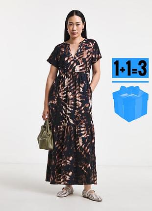 🥰довга сукня з кишенями в принт jd williams 18