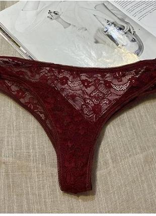 Tezenis круті бордові мереживні трусики