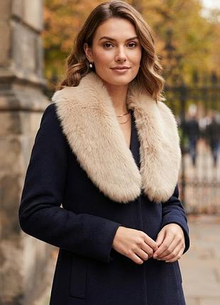 Хутряний комір zara, штучне хутро, бежевий
