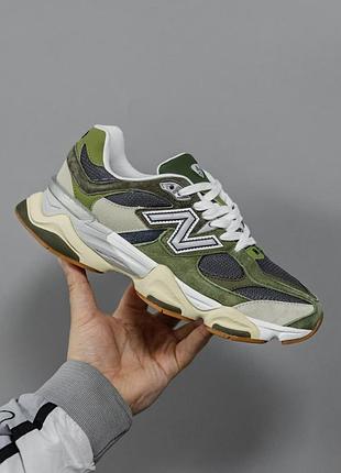 Чоловічі зелені кросівки new balance 9060 green х нью беланс 41