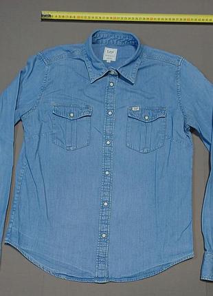 Воротник 39 см lee size s regular fit qdl45sbakt женская джинсовая рубашка   
пуговицы брендированные