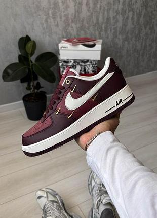 Бордові кросівки унісекс nike air force 1 low lx team bordo х найк ейр форс 36
