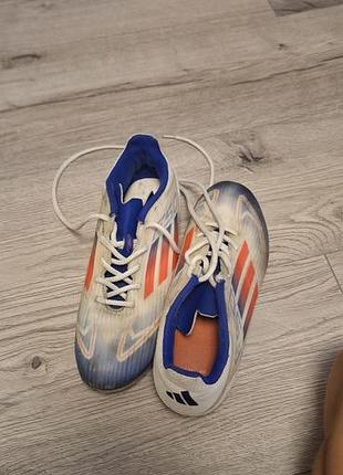 Бутси adidas f50 біло-синьо-помаранчеві