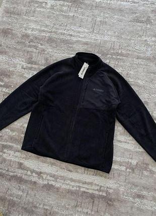Мужская черная флиска adidas terrex 2xl оригинал флисовая кофта новая весенняя куртка на флисе повседневная на весну
