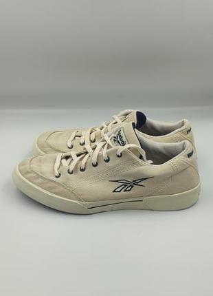 Текстильные мужские кеды reebok slice 761 (оригинал) - бежевые, размер 44 (стелька 28.5 см)