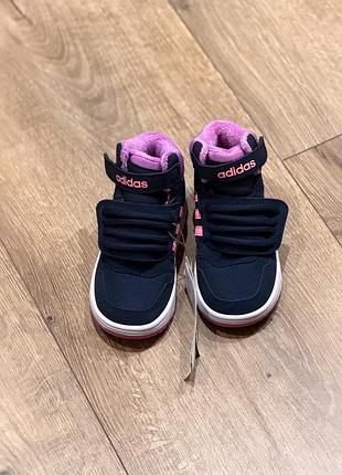 Детские зимние высокие кроссовки (хайтопы) adidas hoops mid 3.0