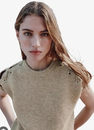 Zara жилетка теплая с шерстью