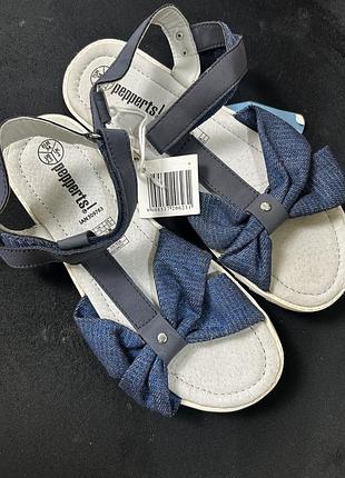Нові шкіряні босоніжки сандалі pepperts німецької якості р. 34 (устілка 21.5–22 см)
