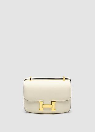 Сумка эрмес эрме хермес  гермес  constance 23 epsom calf cream/gold