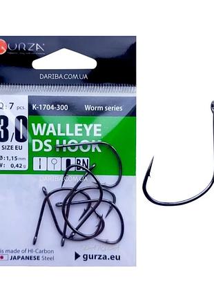Гачки для толстолоба gursa walleye ds hook ~3, 7 штук
