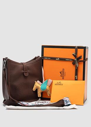 Сумка эрмес эрме хермес эрмес  evelyne 18 brown