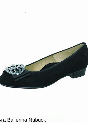 Ara ballerina suede navy замшеві сині туфлі балетки/15356/