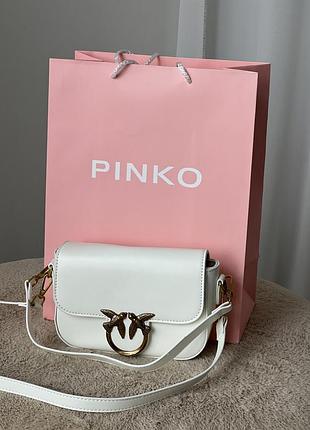 Женская сумка love box bag pinko белый через плече пинко