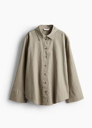 Лляна сорочка h&m жіноча м