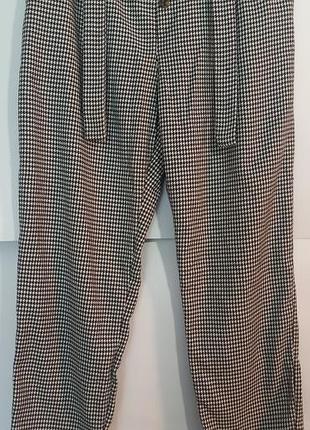 Брюки черно-белые в клетку h&amp;m