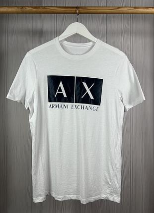Ax armani exchange big logo футболка з красивим дизайном розмір s