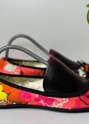 Jimmy choo floral peep-toe ballet flats