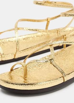 Сандалі золоті zara нові в упаковці з бірками
