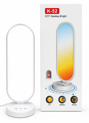 Настольная светодиодная led лампа k-52 cct desktop fill light для студии и