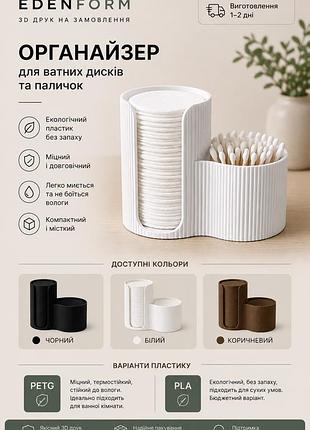 Органайзер ватних дисків і ватних паличок