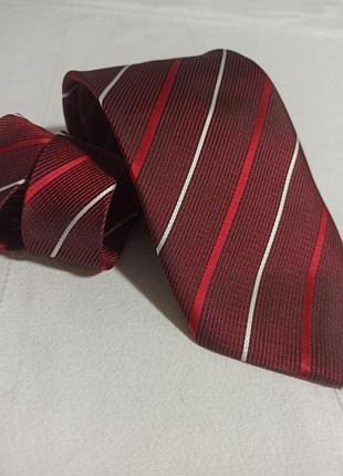 Шелковый мужской галстук gianni milan в диагональную полоску (made in italy, hand made) /2