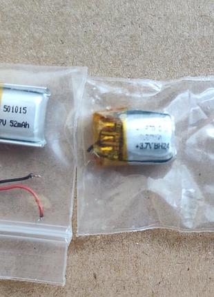 Міні li-po акумулятор 3.7v 52mah (501015) для tws навушників, фітнес-браслетів, гарнітур