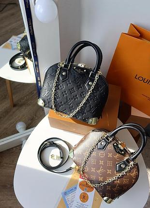 Louis alma trunk premium натуральная кожа брендовая сумочка луи