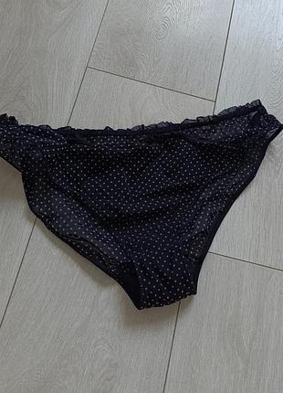 Чорні трусики в горошок труси xl 14 42 50