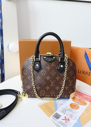 Louis alma trunk premium натуральная кожа брендовая сумочка луи