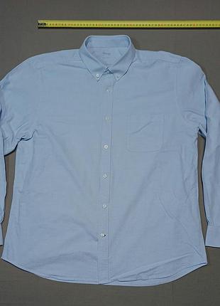 Комір 43 см  dunnes size l    100% cotton oxford блакитна  сорочка  regular fit