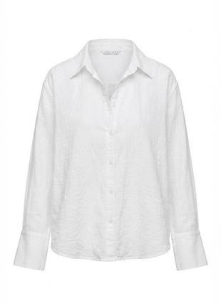 Женская белая рубашка оверсайз / базовая рубашка f&f bridge размер uk 14 / l-xl