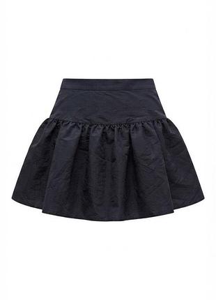 Женская черная мини-юбка пышная / юбка с воланами h&m размер м / eur 38