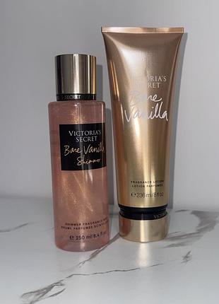 Парфумований набір victoria’s secret спрей міст для тіла з шимером +лосьйон