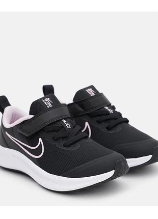Дитячі кросівки для дівчинки nike star runner 3 дівчачі чорні кросівки на липучку коосівки nike для дівчинки кросівки в сіточку кросівки nike 28р