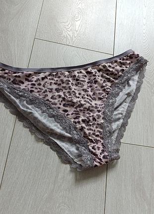 Трусики леопардовые трусы ажурные m&amp;s l xl 12 14 42 48 50