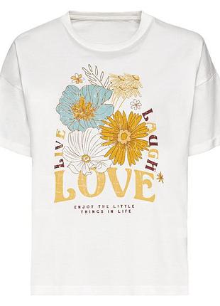 Футболка прямого кроя для женщины esmara lidl 406989 s белый