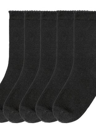 Шкарпетки набір 5 пар. для дівчинки pepperts lycra® 377504 31-34 чорний