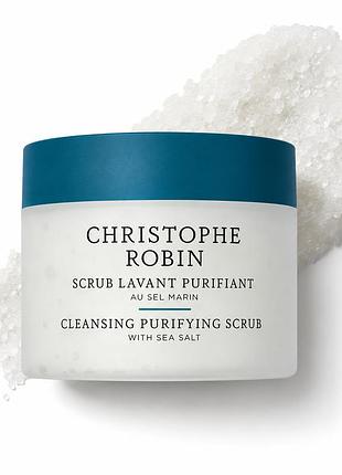 Скраб для головы и волос christophe robin cleansing purifying scrub with sea salt 40ml